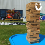Giant Jenga set up in a Giant Games Area