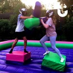 Two children on the Gladiator Joust