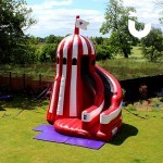 The Helter Skelter Slide Hire set up for a guests private event