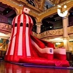 The Helter Skelter will fit into indoors spaces