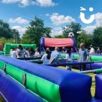 Human Table Football at a corporate fun day with colleagues competing!