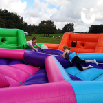 Hungry Hippos outdoors with cloudy sky