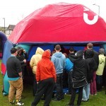 People watching into the Inflatable Canopy Hire 