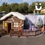 Inflatable Santa's Grotto during an outdoor event