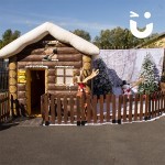 Inflatable Santa's Grotto Outside in the sun