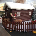Inflatable Santa's Grotto Outside in the sunshine
