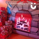Inflatable Santa's Grotto fireplace