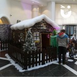 Inflatable Santa's Christmas Grotto inside shopping centre for festive promotion