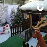 Inflatable Santa's Christmas Grotto outside office for corporate Christmas party