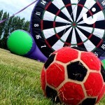 The Inflatable football darts is great for outdoor events