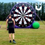 Take aim on the inflatable football darts
