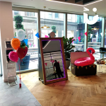 The magic selfie mirror inside a corporate event