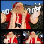 Santa enjoying using our Photo Booth
