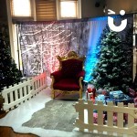 Winter Wonderland Meet and greet with blue lighting