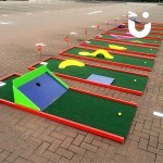mini golf courses in a line