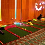 our mini golf set up indoors