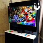The Nintendo Switch Hire set up inside someones house 