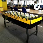 The Party Football Hire set up inside an office