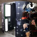 Photobooth and Prop Stand set up at an indoor event
