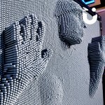 Create you own works of art on the Life Size Pin Art