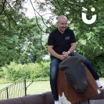 A man riding on our Rodeo Bull Hire