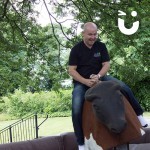 A man riding on our Rodeo Bull Hire