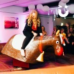 Christmas party with the rodeo reindeer