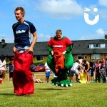 The Sack Race Hire including the Chewits Dinosaur