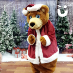 Santa Bear with the Winter Wonderland back drop
