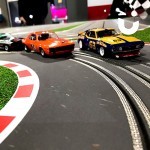 Scalextric Hire cornering with cars