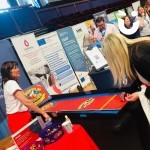 Shuffle Pucks Table Top Hire at an exhibition