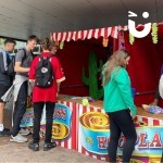 Cactus Stoss Stall Hire at a university event with students gathered around to try to win a prize