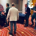 Skee Ball Table top challenge at an evening corporate event