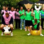 The Space Hoppers Hire at a team building event