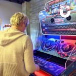 SPEEDWAY RACER AT A FAMILY FUN DAY FOR A COMPANY