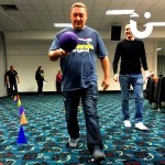 egg and spoon race during an indoor event