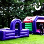 Our Sumo Ring hire next to the bouncy castle