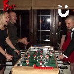 Guest enjoying out Our Table Football Hire during Christmas