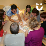 a group of team members discussing solutions