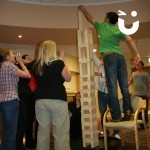 another man building a tower