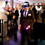 The Playstation Virtual Reality engages a guest at a recent exhibition, where the VR Experience was hired from Sunshine Events