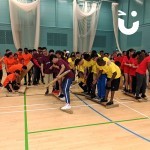 Students on the walk the plank for a uni sports event