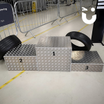 Our metallic winners podium