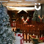 Santa's Wooden Grotto during an indoor Event