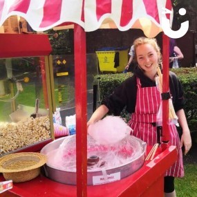 Candy Floss and Popcorn on the same Traditional Cart Hire