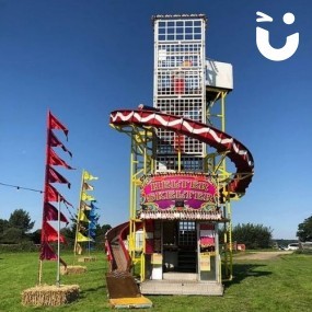 Wooden Square Helter Skelter Slide