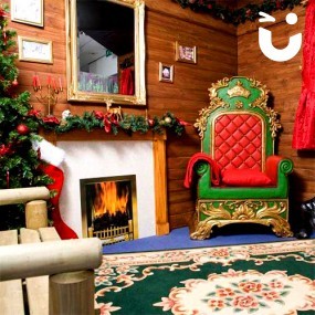 Santa's Christmas Wooden Grotto Facade Hire