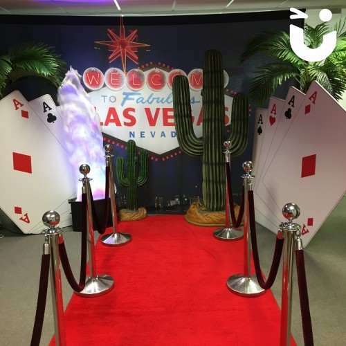 Our Las Vegas Backdrop Hire bringing adding a bespoke and glamours vibe to a clients corporate event 