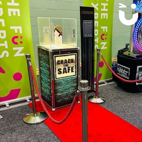 Crack the Safe set up at a corporate expo