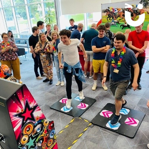 Dance Machine at a corporate office fun day